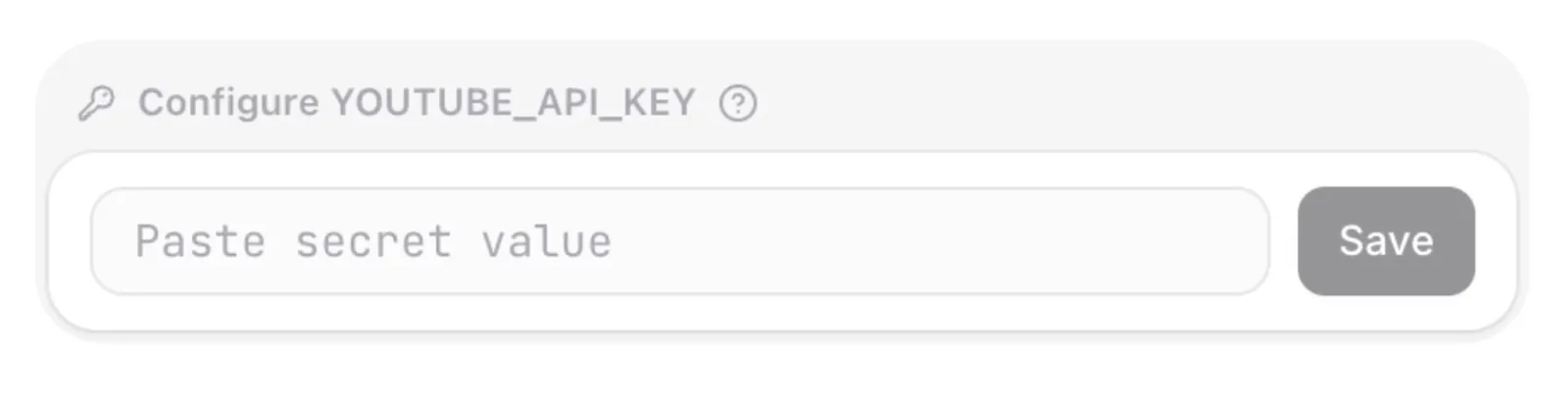 Secure input box for entering an API key in chat