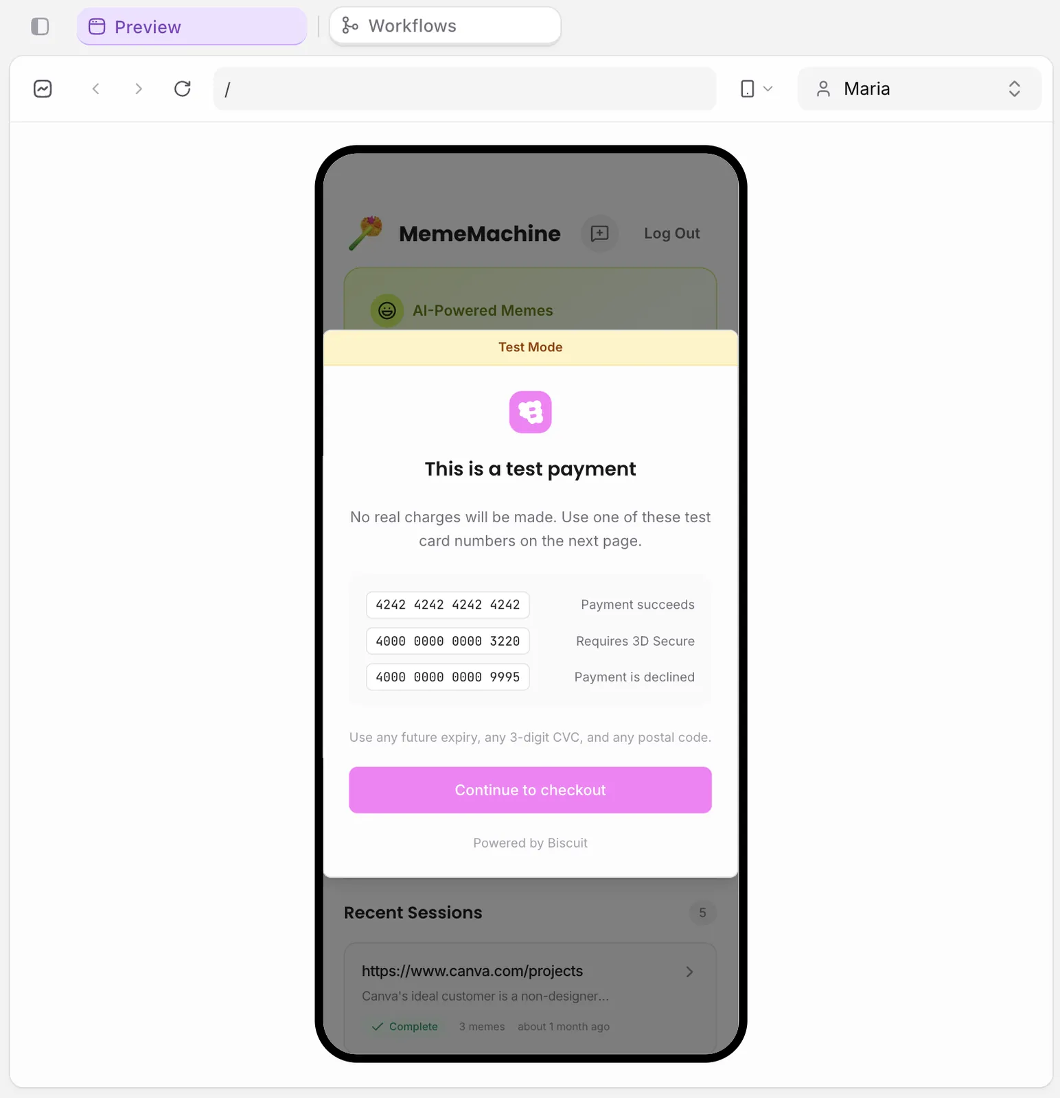 Chat pre-loaded with monetization ideas after clicking Set up payments