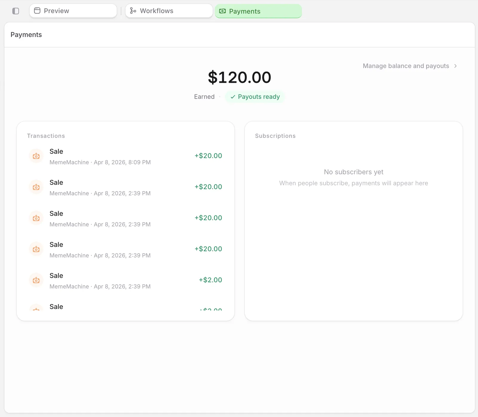 Biscuit configuring the payment flow after the prompt