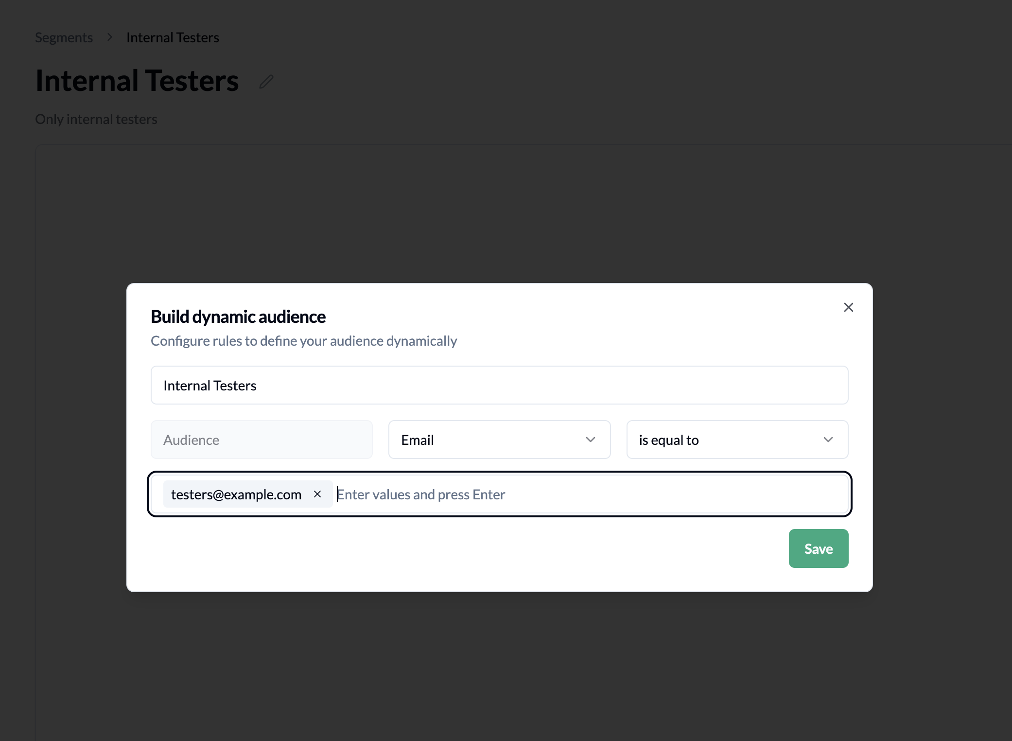 Segment Rule Modal
