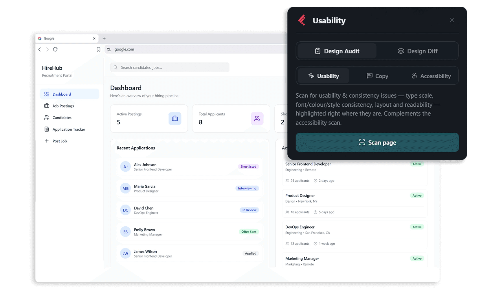 Step 2: Select an audit type in the Floto widget