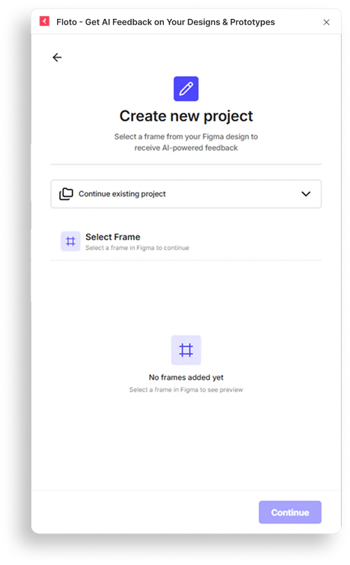 Step 2: Select Frame and Audit Type