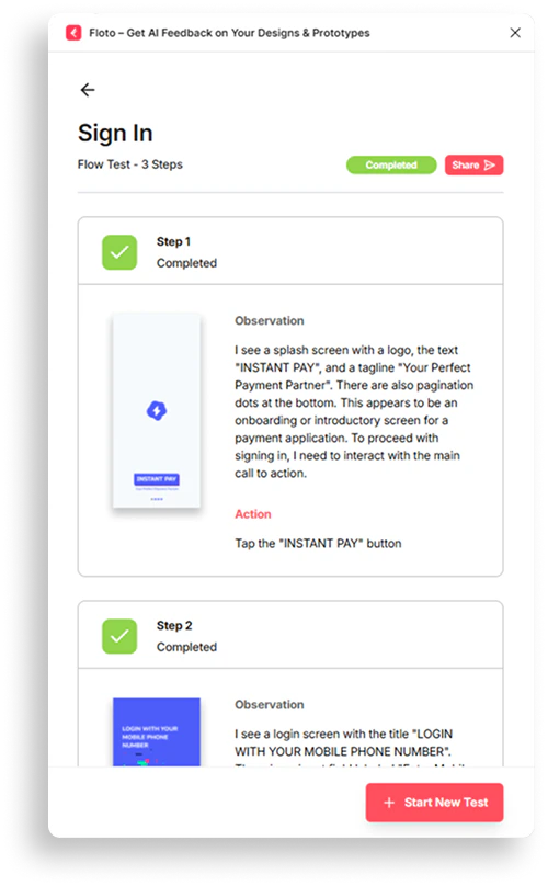 Step 4: Flow Testing Results