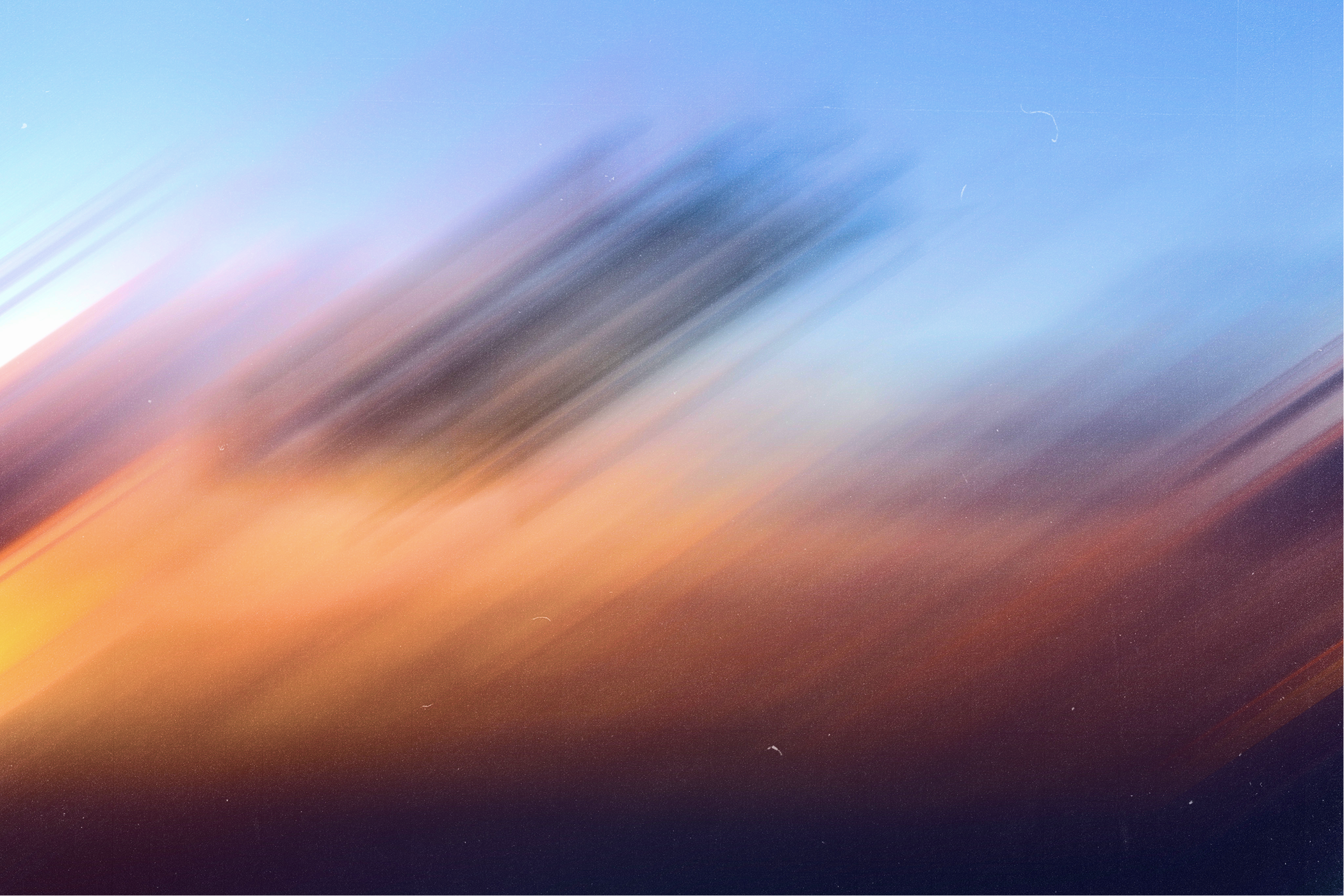 Abstract sunset in blue, orange, and purple