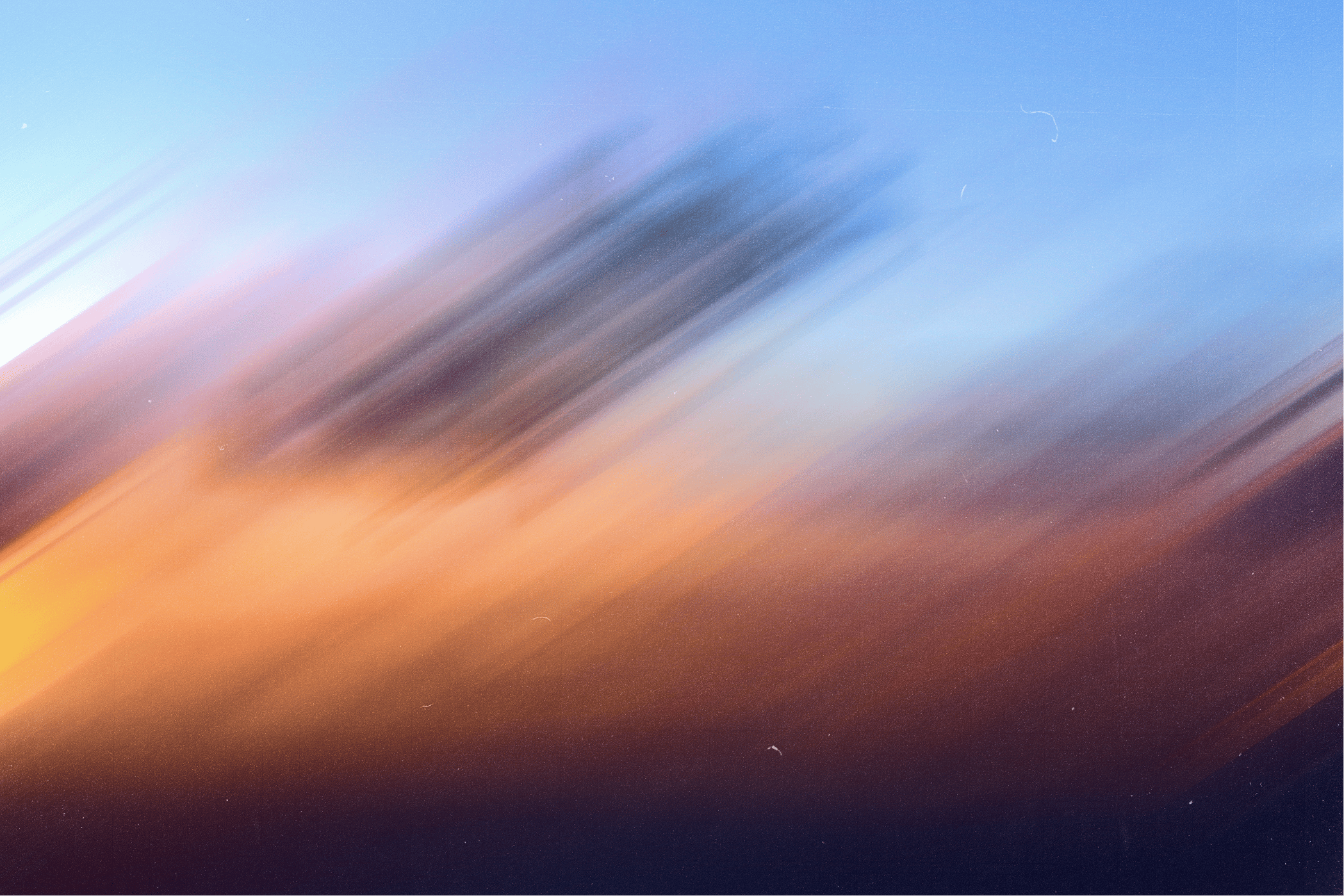 Abstract sunset in blue, orange, and purple