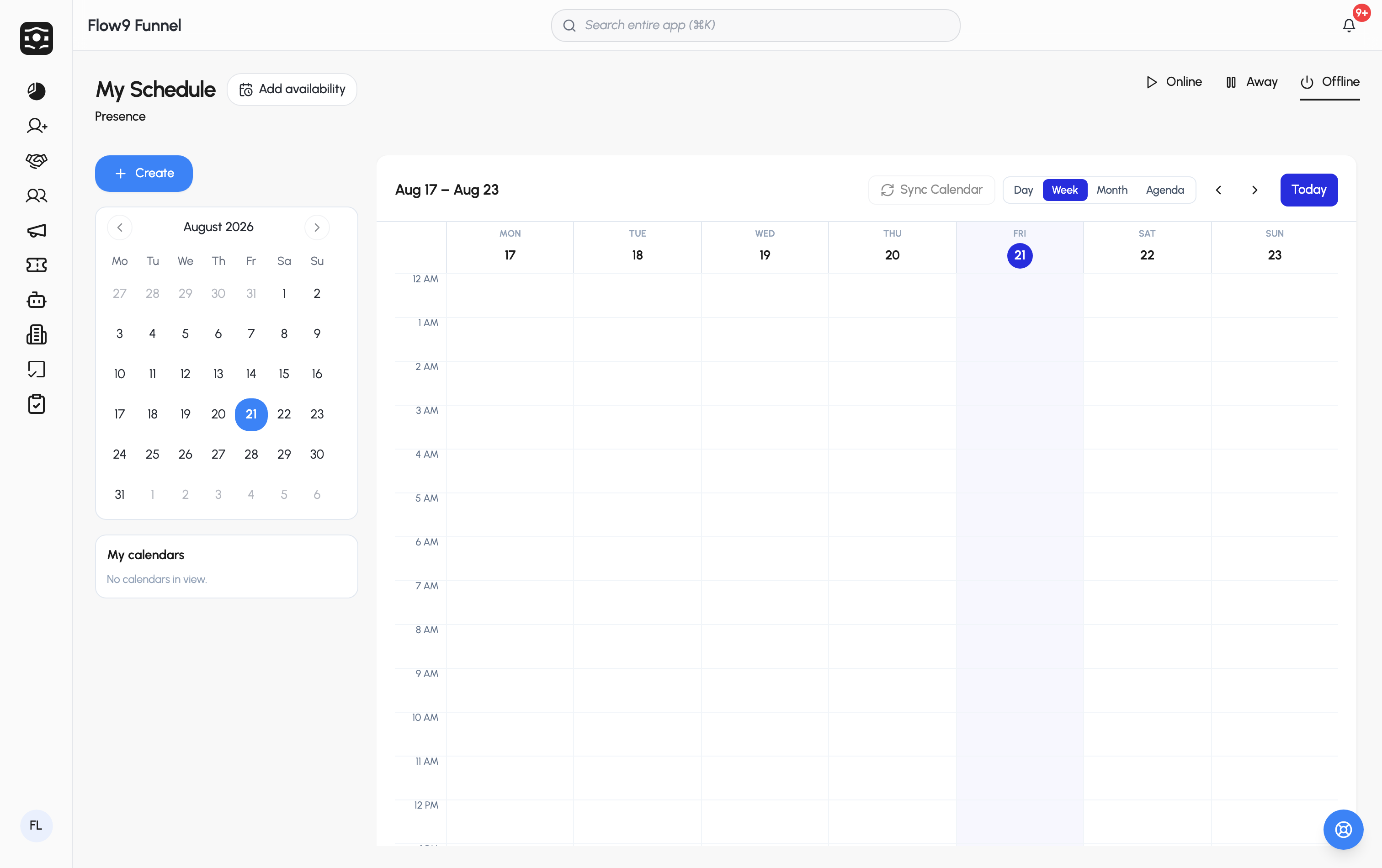 My Schedule — your calendar, shifts, and availability