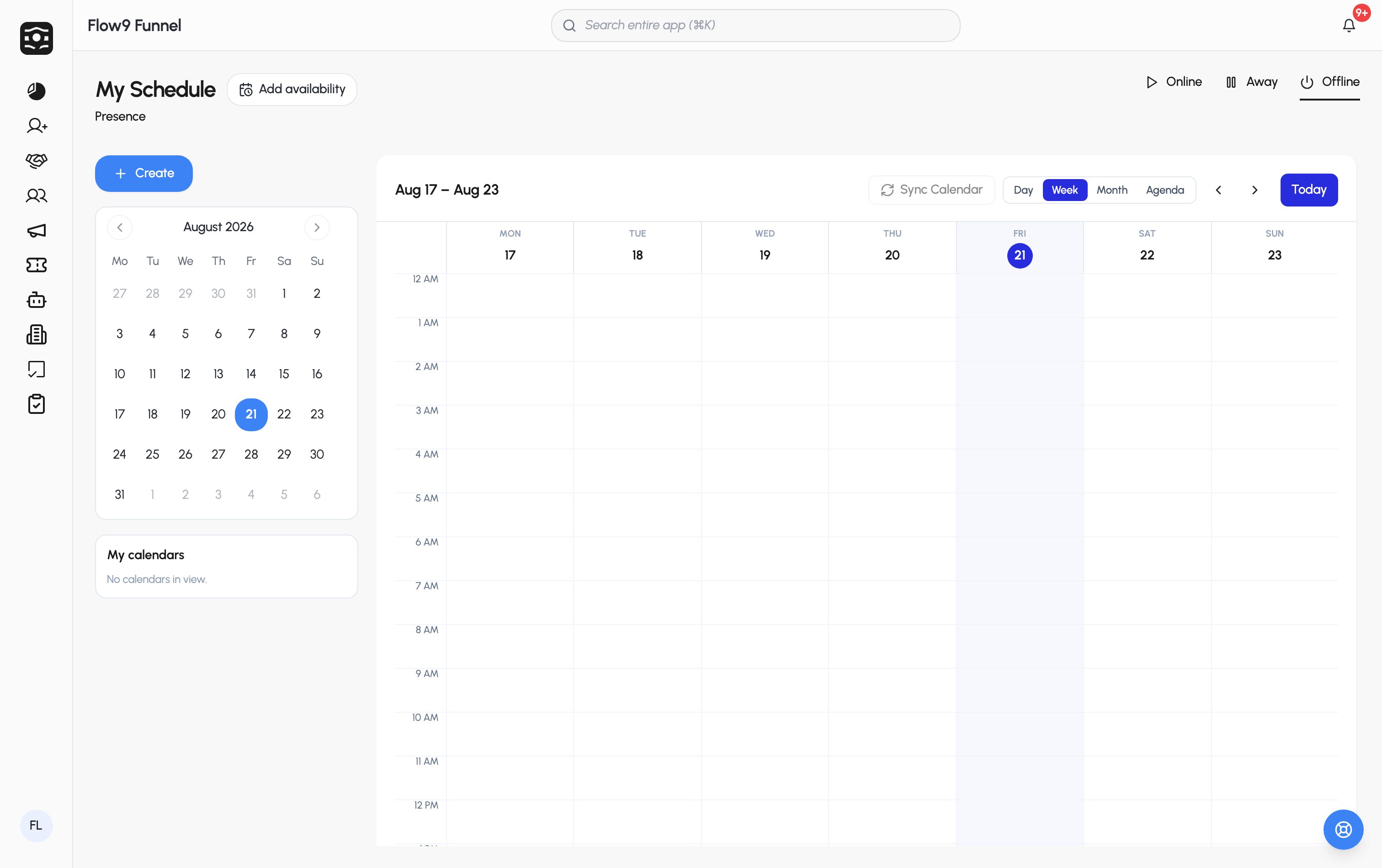 My Schedule — your calendar, shifts, and availability