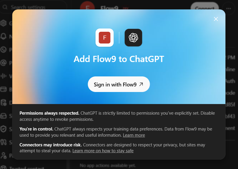 Add Flow9 to ChatGPT
