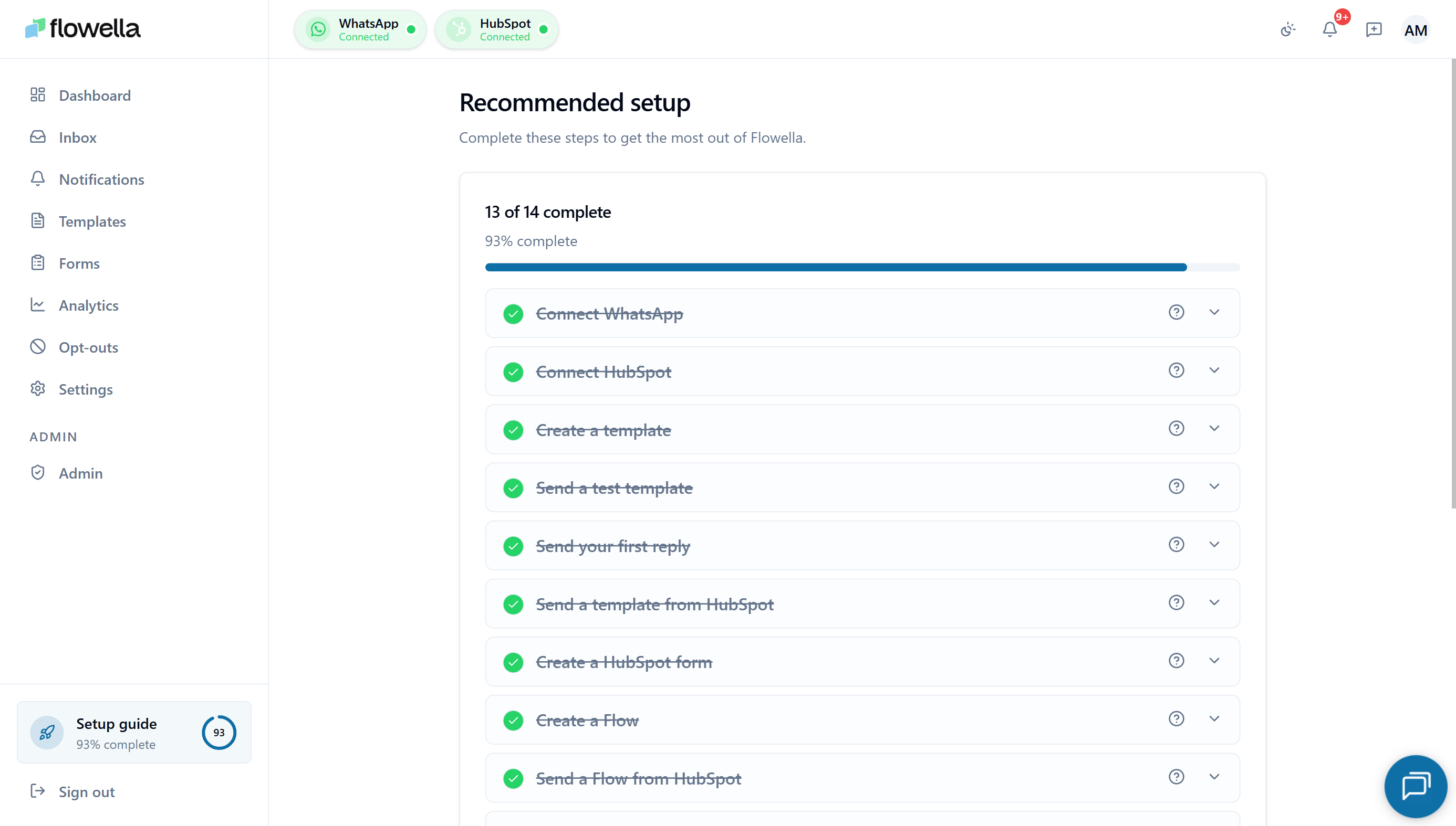 Flowella recommended setup guide