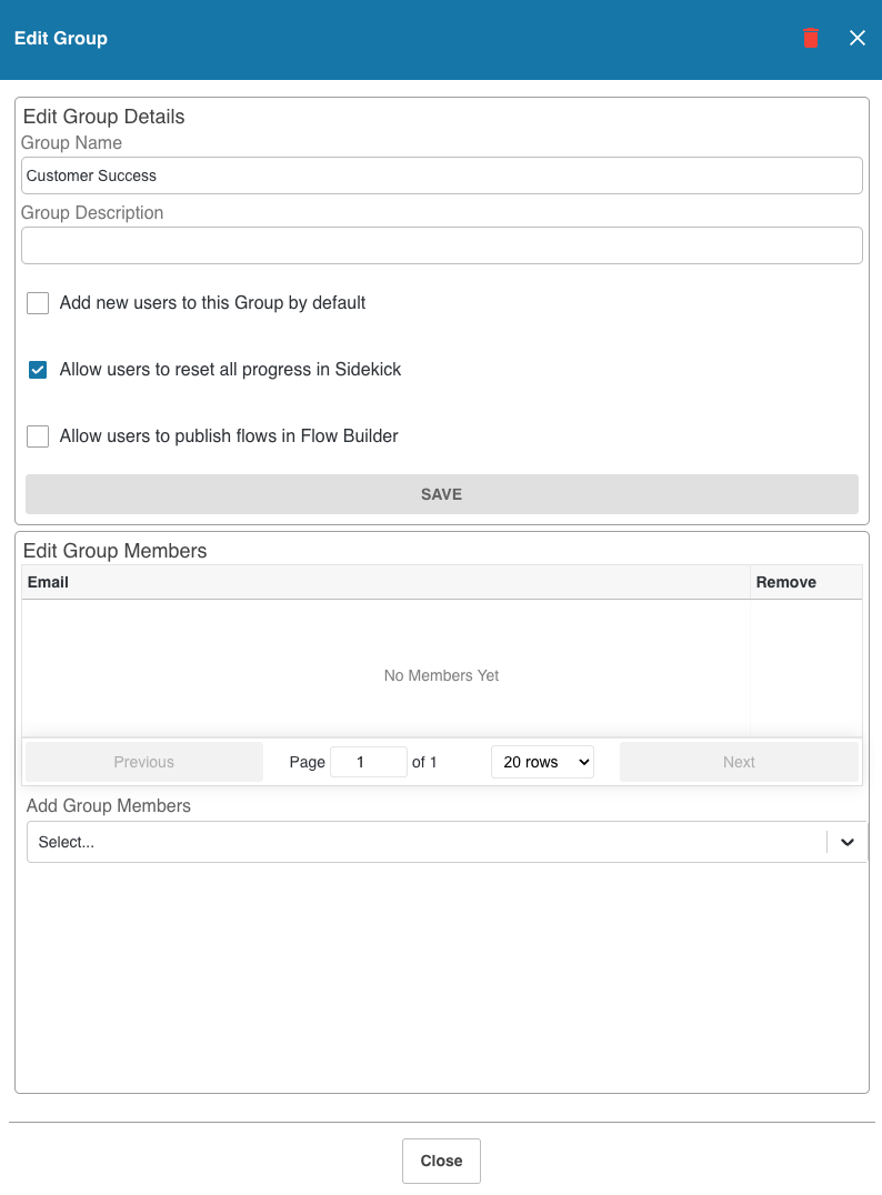 Edit Group Details