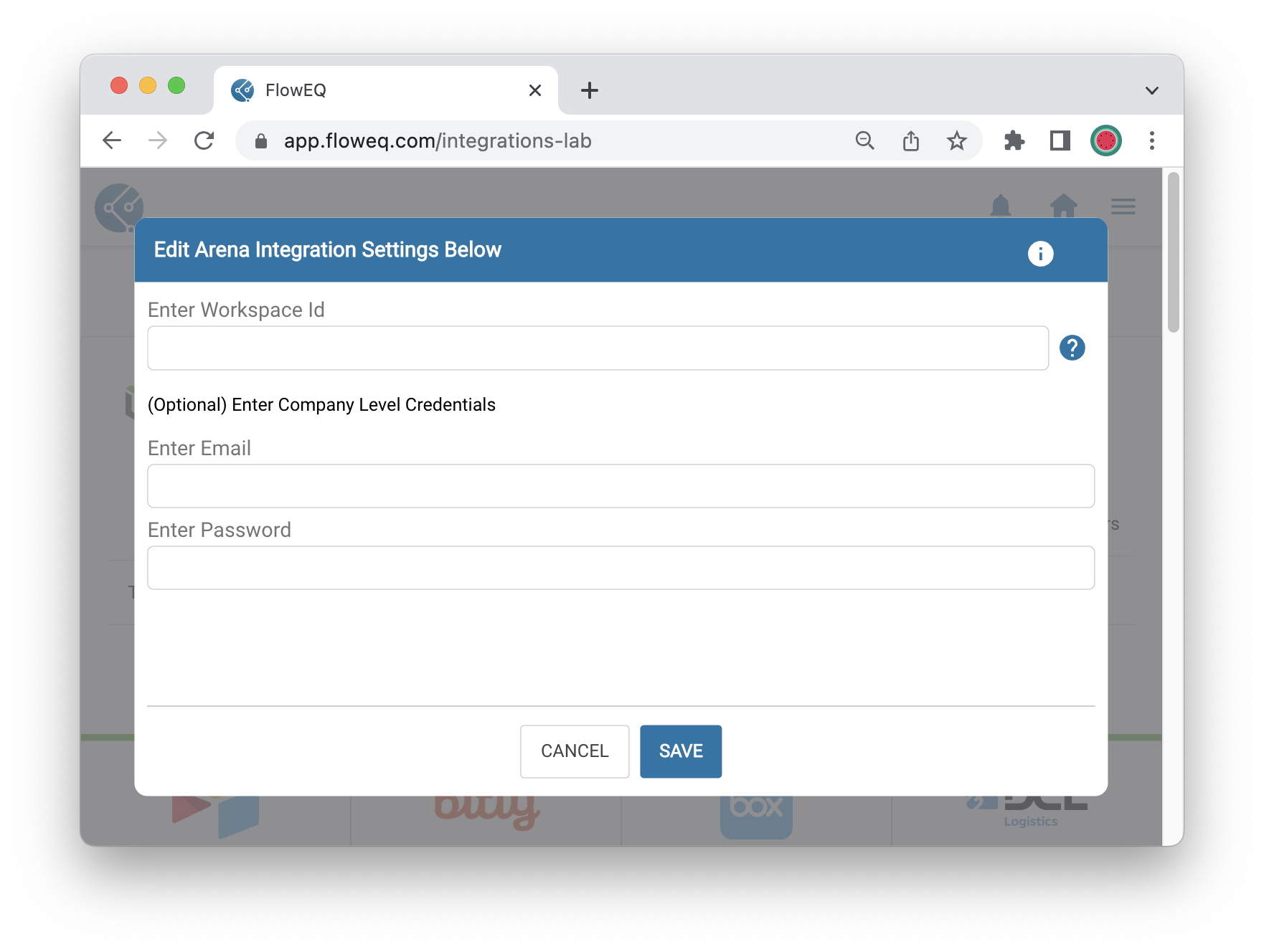 Arena Integration Configg