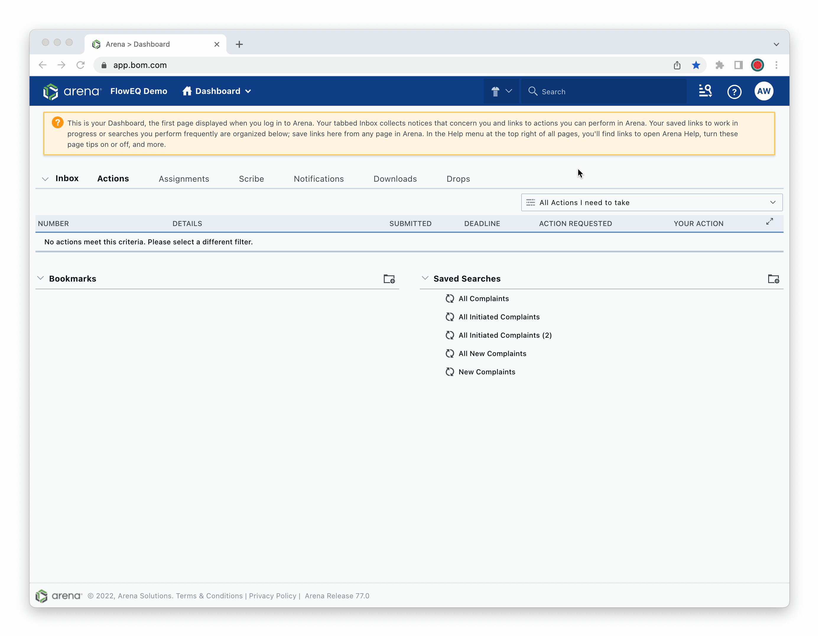 Arena Workspace Settings