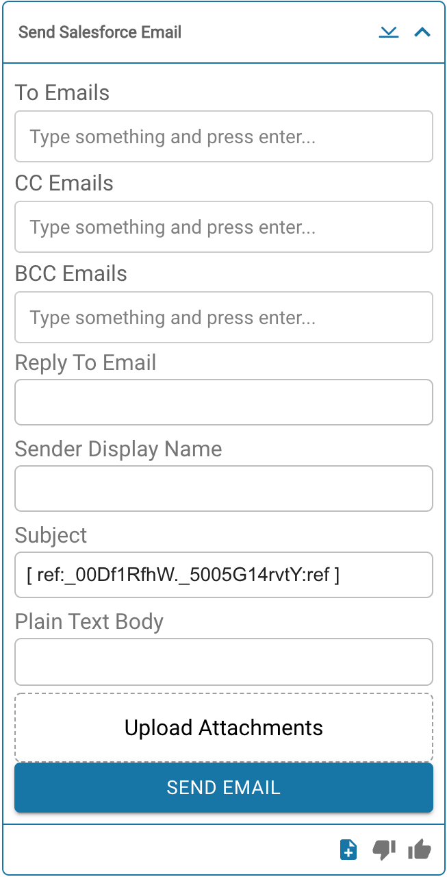 Salesforce Send Email from Sidekick