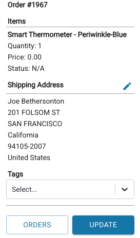 Shopify Create Order Sidekick View
