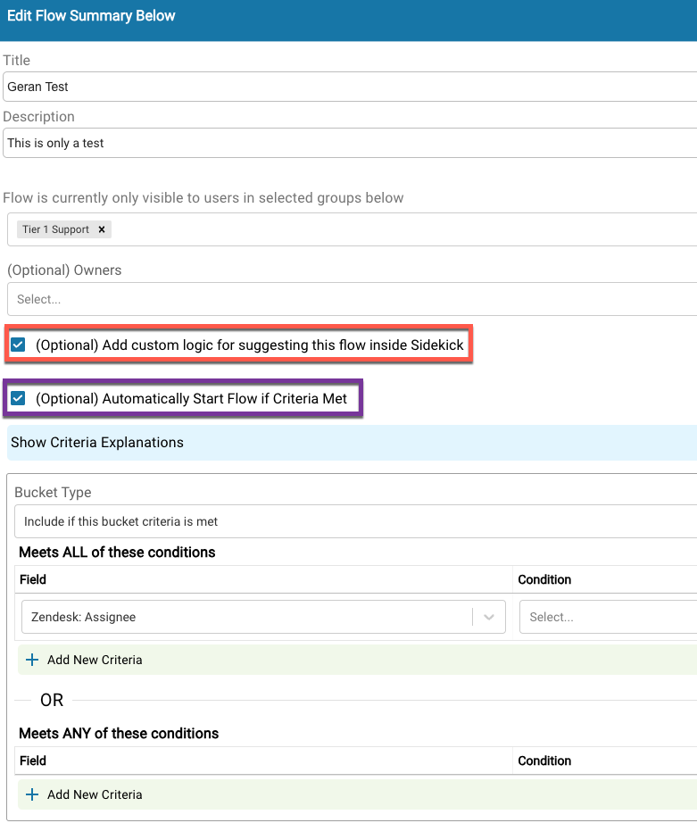 Suggestion Settings