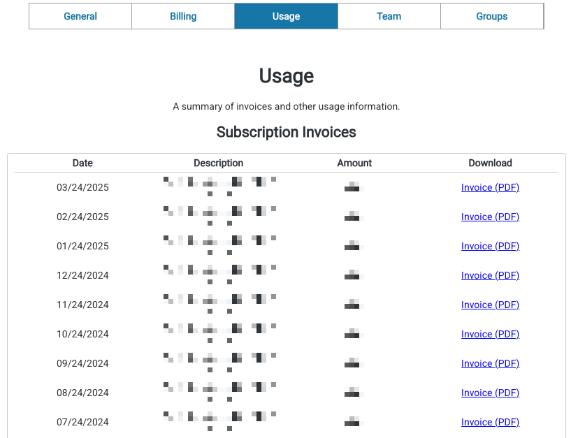Usage Page