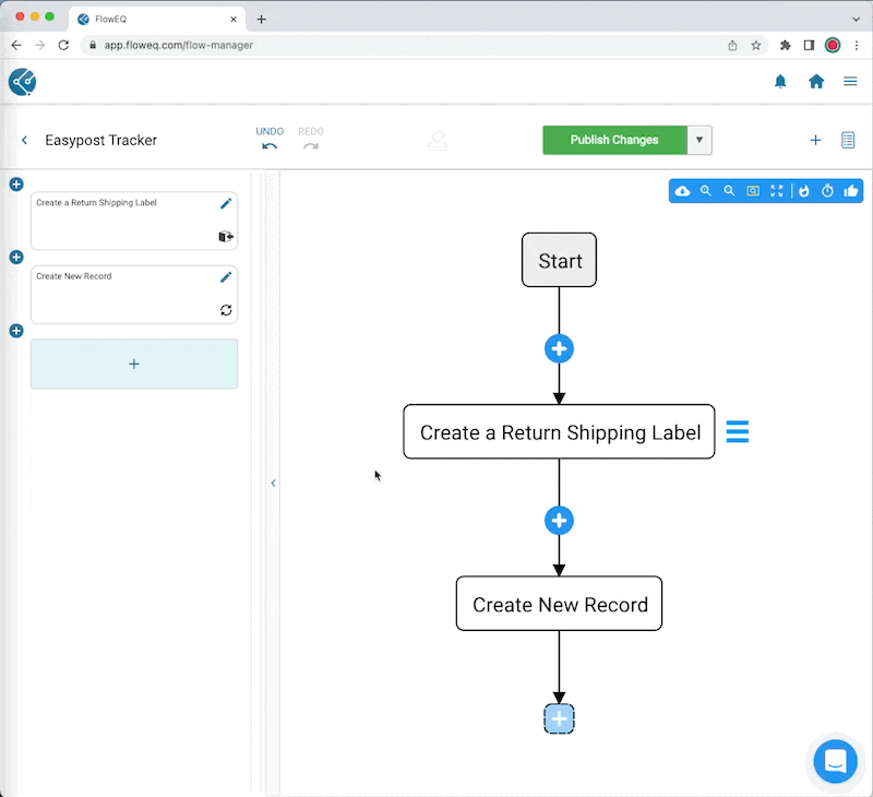 Add the link record step