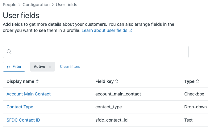 Example of Zendesk User Fields