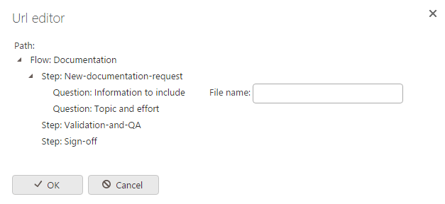 Building the SharePoint document path using the editor