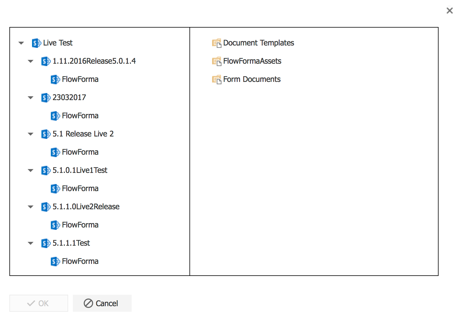 SharePoint folder file picker