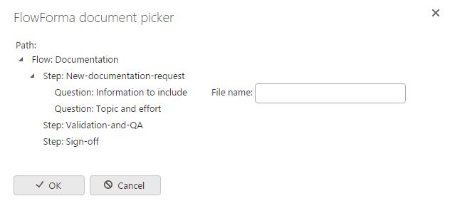 Attach document picker