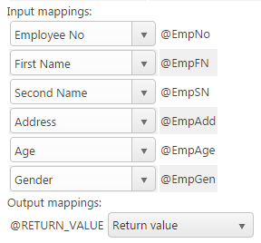 Input and output mappings