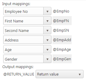 Input and output mappings