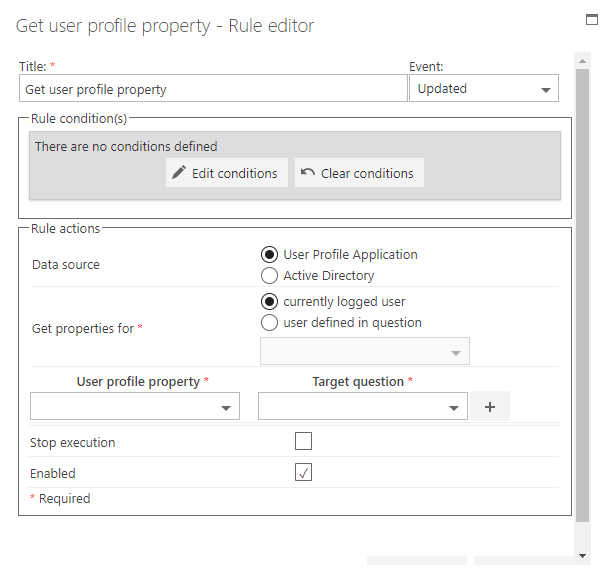 Get user profile property on an on-premise installation