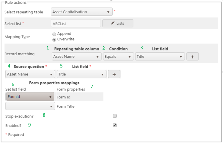 Overwrite mapping configuration
