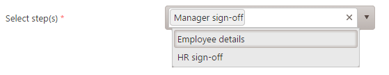 Selecting steps and the assignment