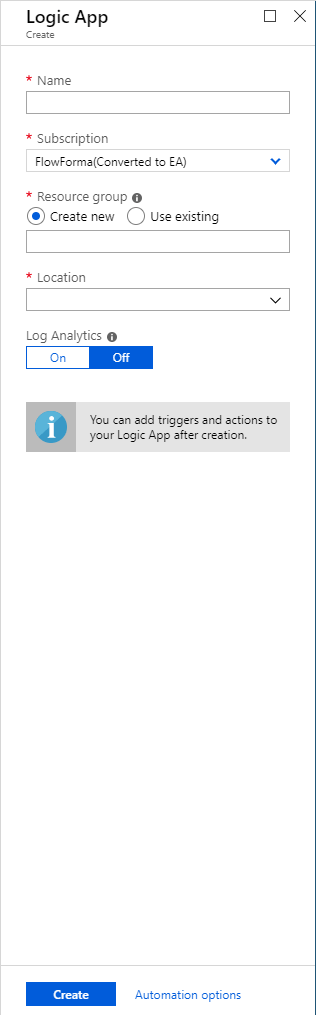 Create Logic App form