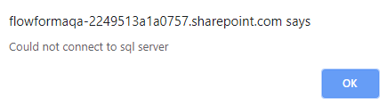 Invalid fields warning pop-up