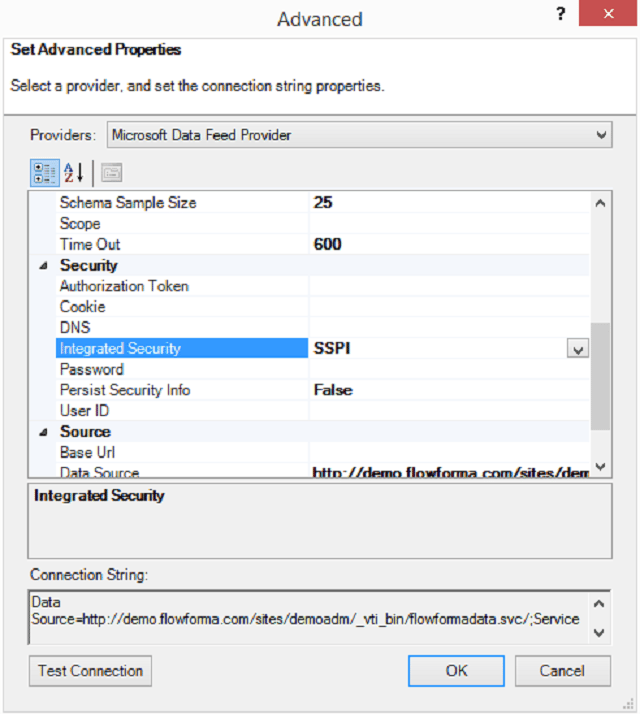 Advanced connection settings