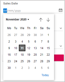 Single Date Picker filter