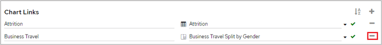 Remove icon next to a chart link
