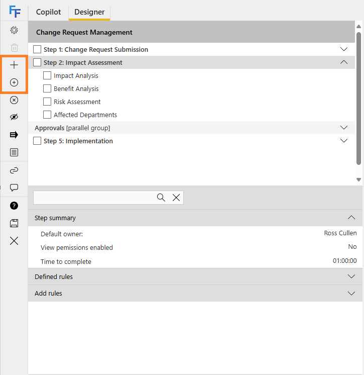 Adding a question in the flow designer