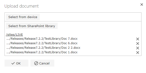 Confirm selected file