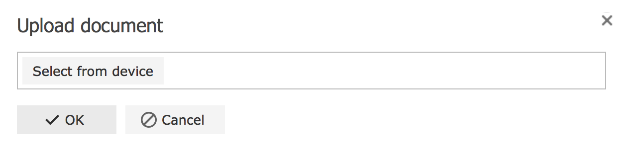 Select from device option