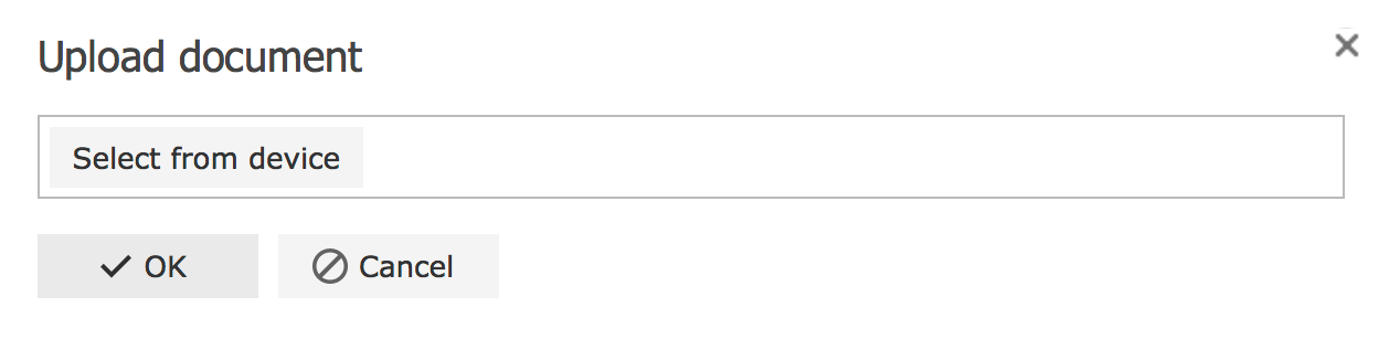 Select from device option