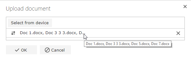 Hover to view all files
