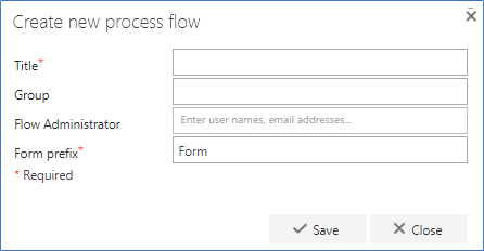 Create new process flow tile