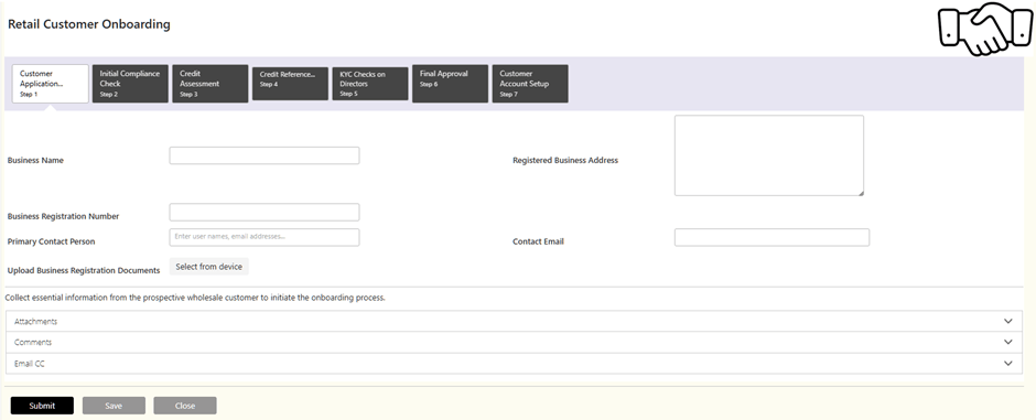 Current form user interface