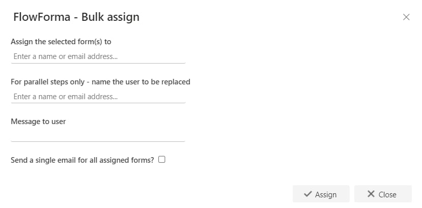 Bulk assign dialogue