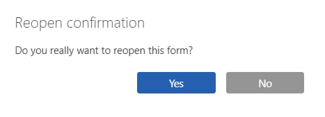Reopen form confirmation dialogue