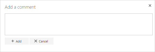 Adding a comment dialogue