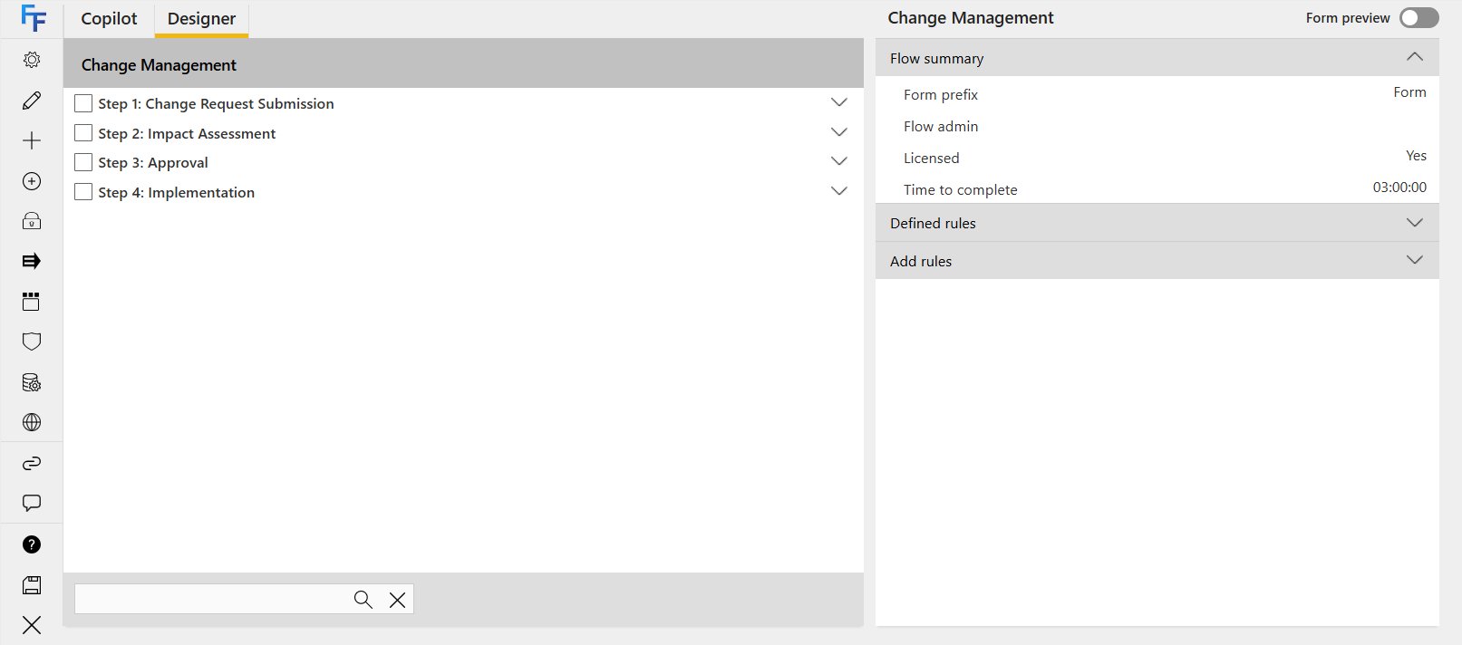 Flow designer