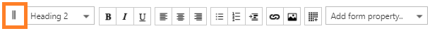 Header toolbar drag handle