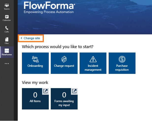 Change site link