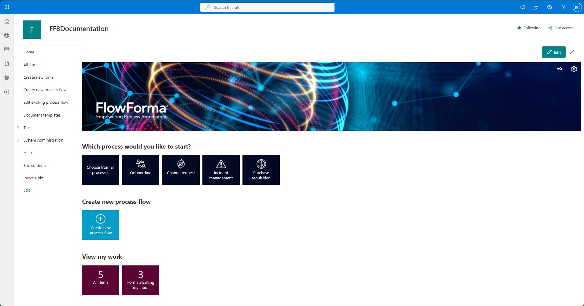 FlowForma Homepage