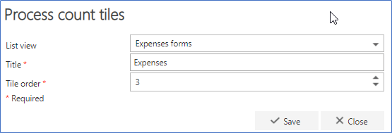 Process count tile filled in
